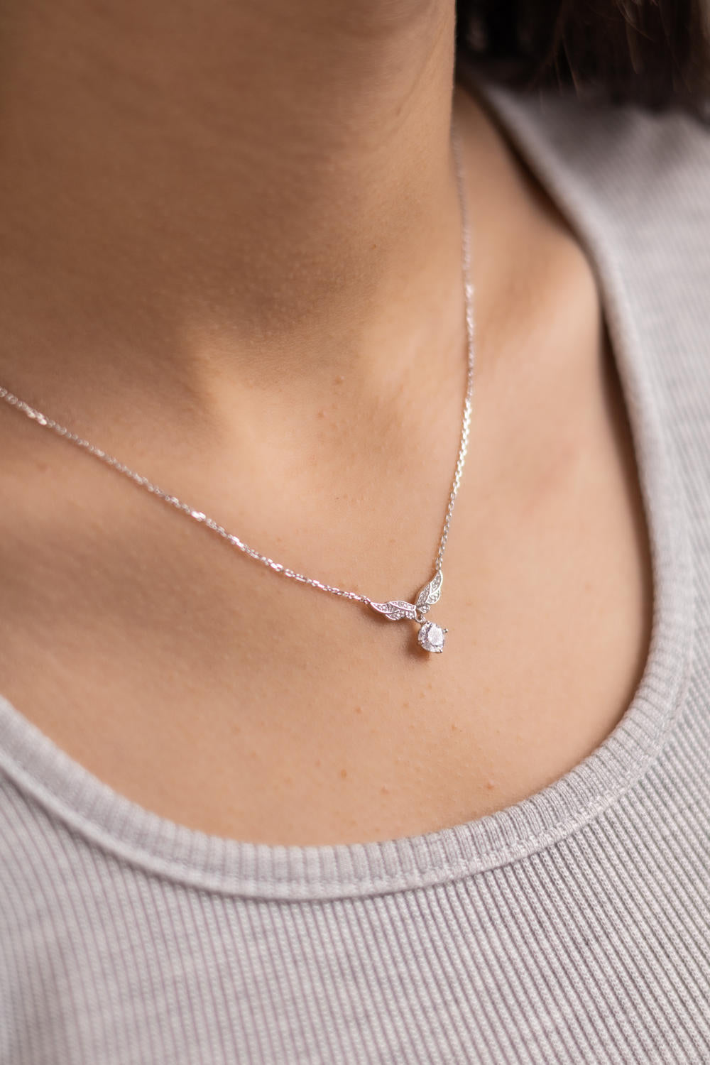 Zircon Wings Necklace