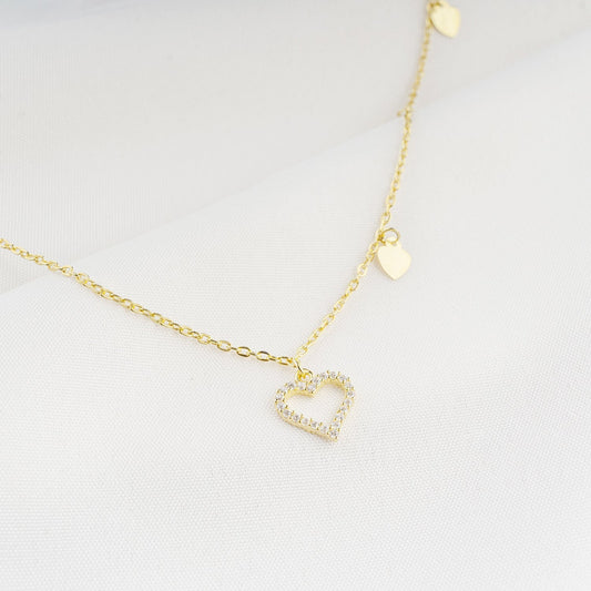 Zircon Plain Heart Necklace