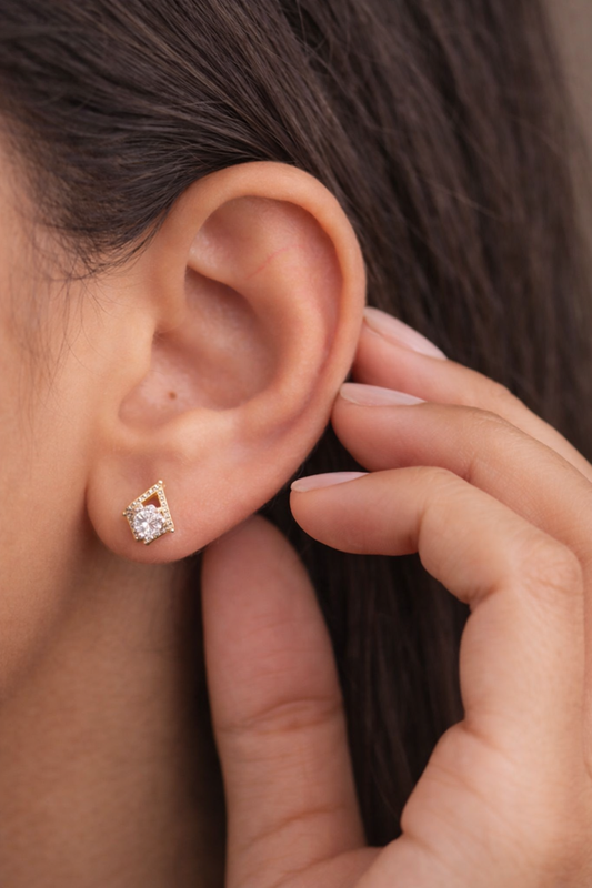Floating Round Earrings