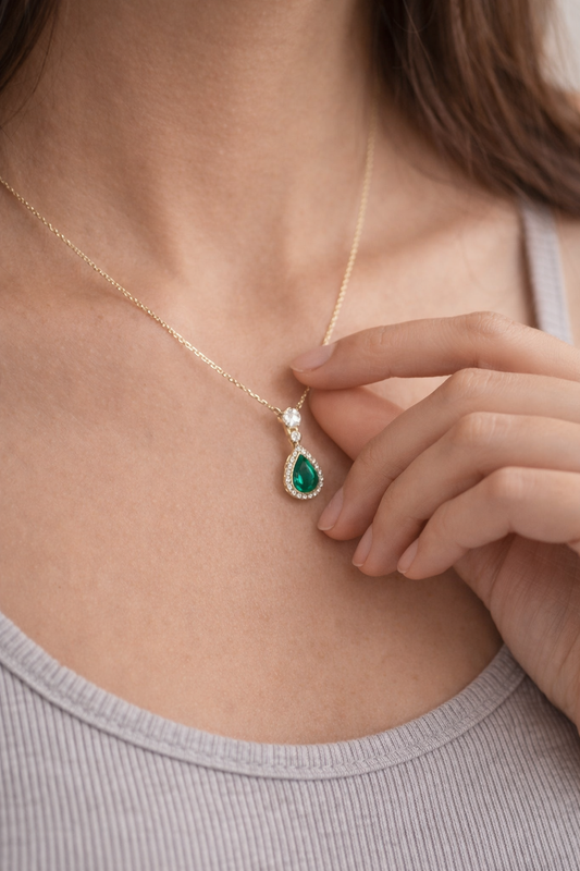 Colored Water Drop Necklace