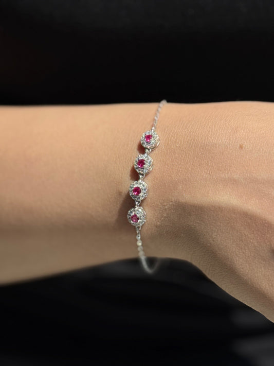 Circular Diamond Chain Bracelet