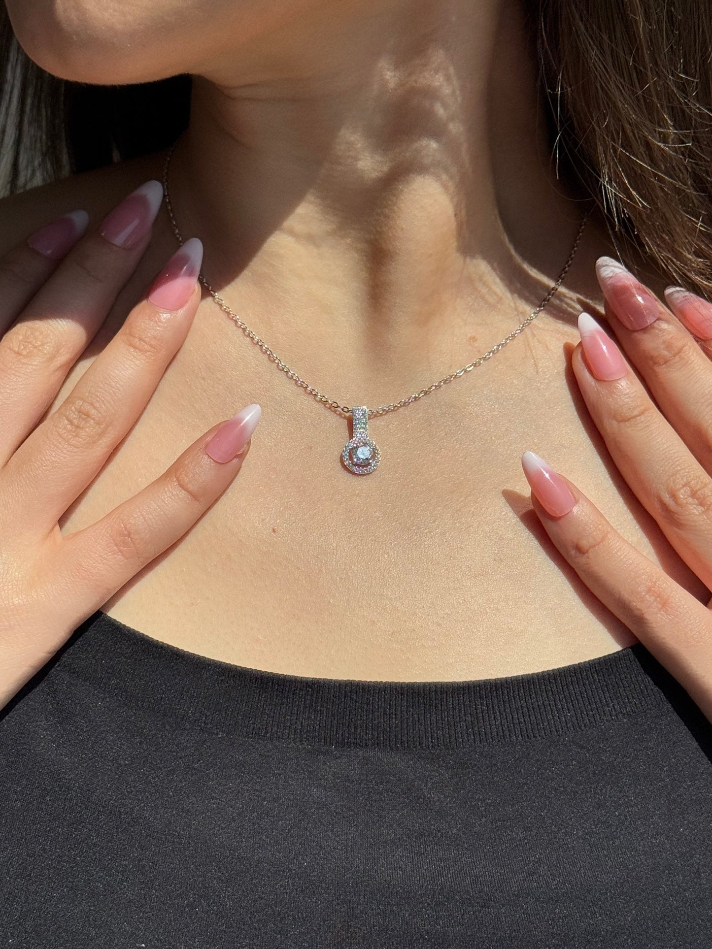 Zircon Elliptical Necklace