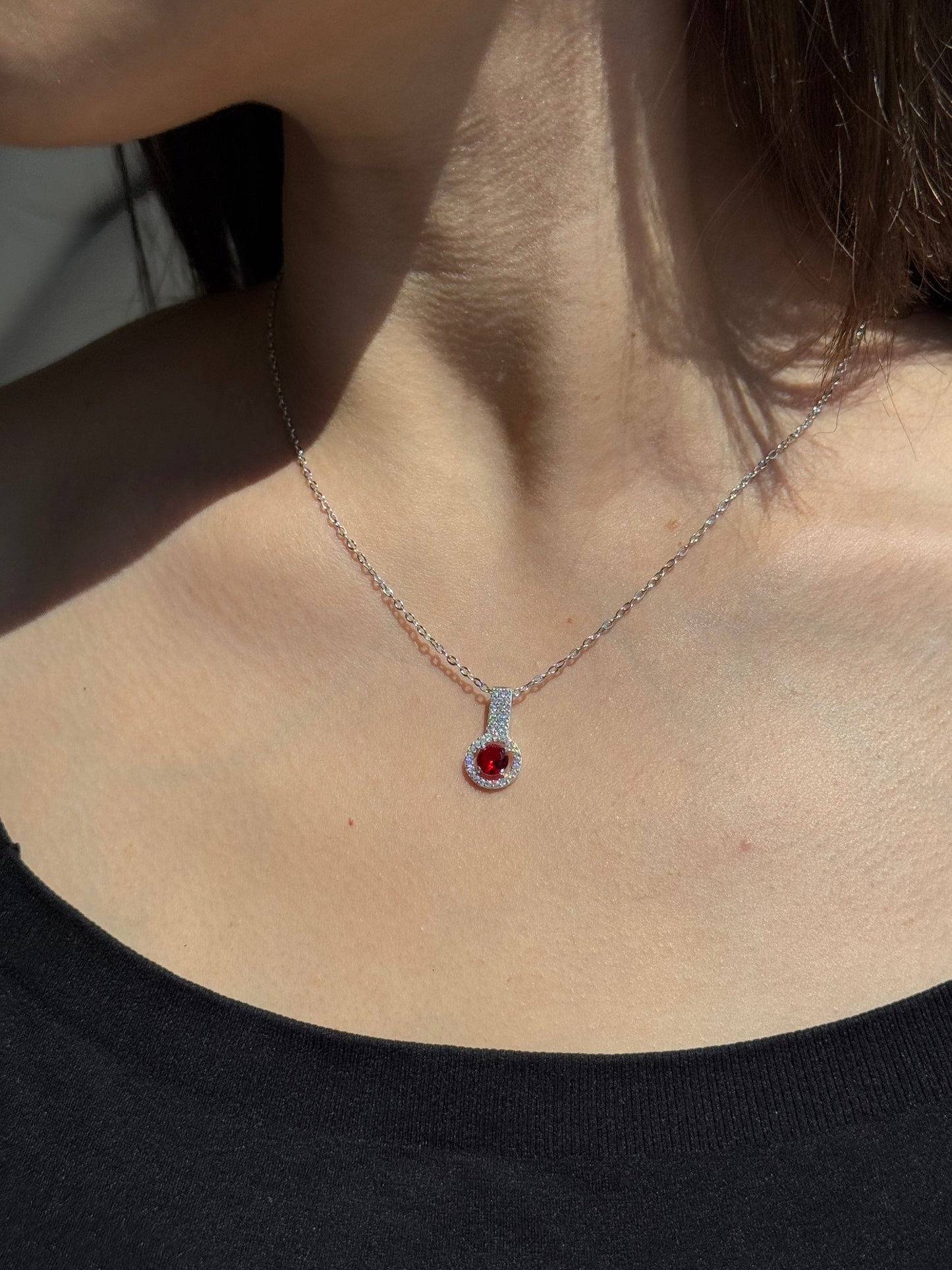 Zircon Elliptical Necklace