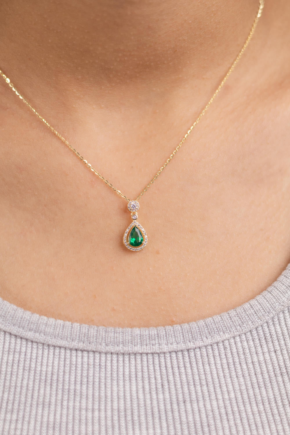 Colored Water Drop Necklace