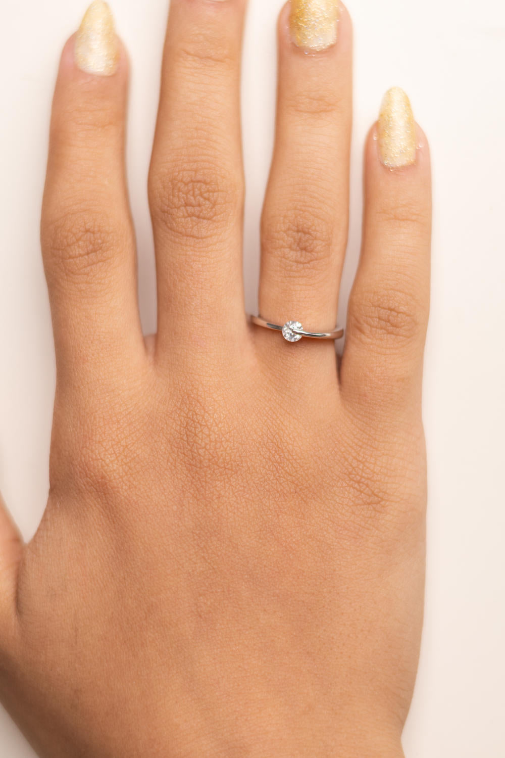 Automic Gold Moissanite Ring