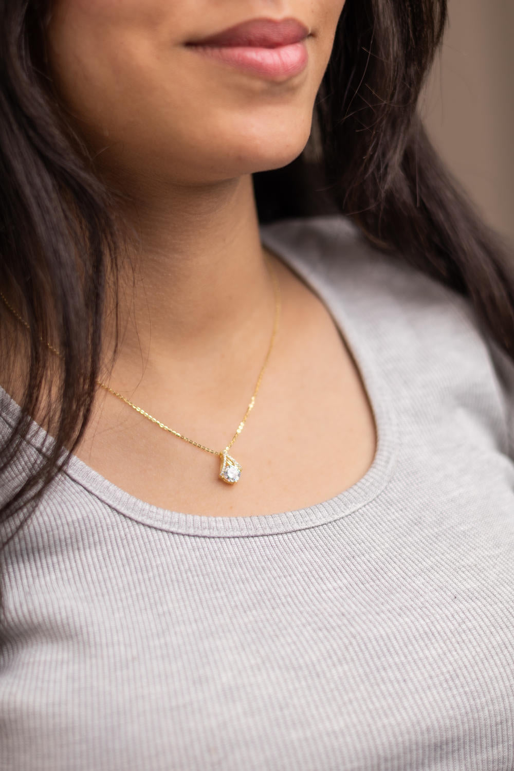 3D Teardrop Necklace